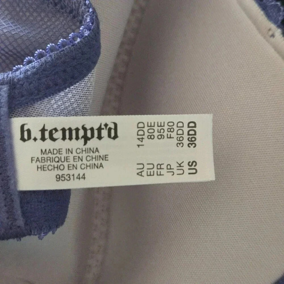 B.tempt´d 953144 Lace Underwire Lined Balconette Bra Size 36DD - Picture 4 of 5